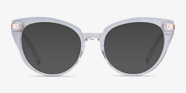 Friday Clear Purple AcetateEyeglass Frames from EyeBuyDirect, with Tinted Lenses