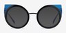 Khoa Blue Black AcetateEyeglass Frames from EyeBuyDirect, with Tinted Lenses