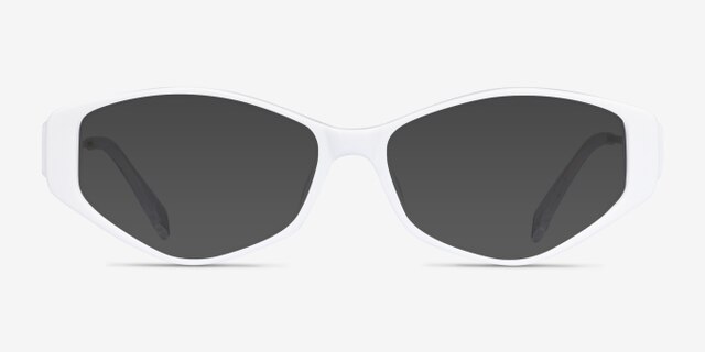 Dia White AcetateEyeglass Frames from EyeBuyDirect, with Tinted Lenses