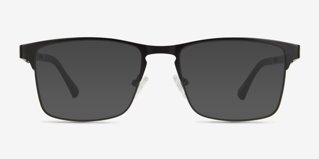 Skill Black MetalEyeglass Frames from EyeBuyDirect, with Tinted Lenses