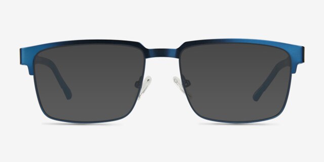Video Matte Blue Carbon-fiberEyeglass Frames from EyeBuyDirect, with Tinted Lenses
