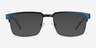 Video Matte Blue Carbon-fiberEyeglass Frames from EyeBuyDirect, with Tinted Lenses
