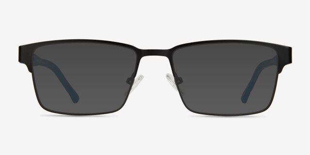 Victory Matte Black Blue Carbon-fiberEyeglass Frames from EyeBuyDirect, with Tinted Lenses