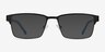 Victory Matte Black Blue Carbon-fiberEyeglass Frames from EyeBuyDirect, with Tinted Lenses