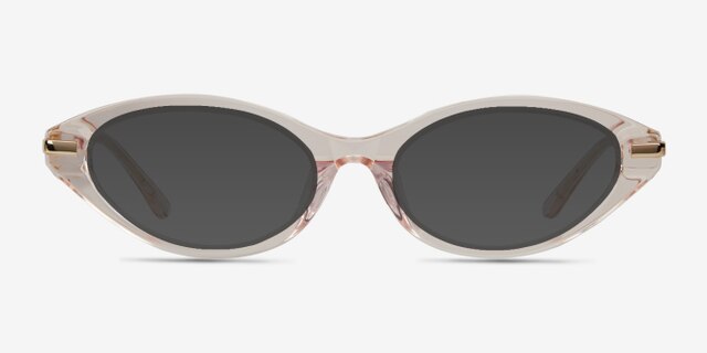 Lovely Clear Champagne AcétateMontures de lunettes de vue d'EyeBuyDirect, Avec des Verres Teintés
