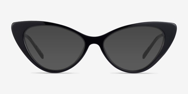 Evermore Noir AcétateMontures de lunettes de vue d'EyeBuyDirect, Avec des Verres Teintés