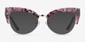 Freesia Red Floral Gold AcetateEyeglass Frames from EyeBuyDirect, with Tinted Lenses