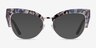 Freesia Purple Floral Gold AcetateEyeglass Frames from EyeBuyDirect, with Tinted Lenses