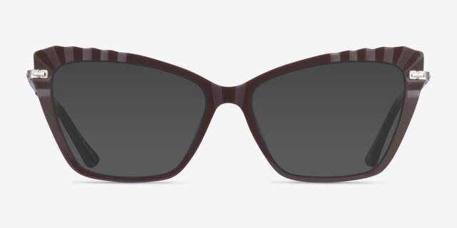 Choir Dark Brown AcetateEyeglass Frames from EyeBuyDirect, with Tinted Lenses