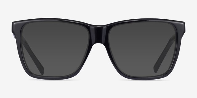 Landmark Black AcetateEyeglass Frames from EyeBuyDirect, with Tinted Lenses