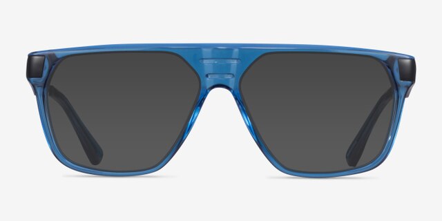 Hub Blue Black AcetateEyeglass Frames from EyeBuyDirect, with Tinted Lenses