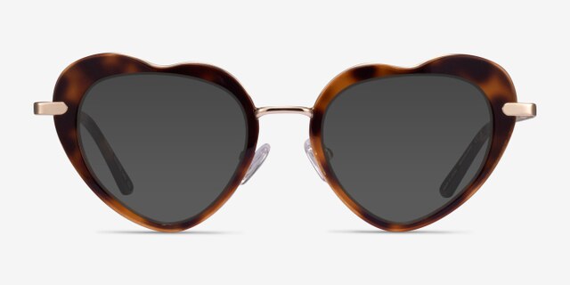 Honey Tortoise Gold AcetateEyeglass Frames from EyeBuyDirect, with Tinted Lenses