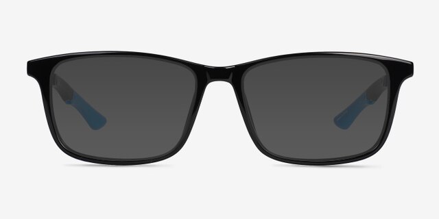 Agility Solid Black MetalEyeglass Frames from EyeBuyDirect, with Tinted Lenses