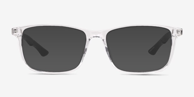 Agility Clear Crystal MetalEyeglass Frames from EyeBuyDirect, with Tinted Lenses
