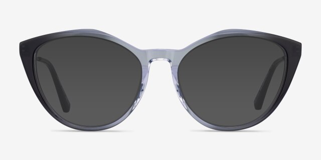 Clarissa Gradient Black Crystal AcetateEyeglass Frames from EyeBuyDirect, with Tinted Lenses