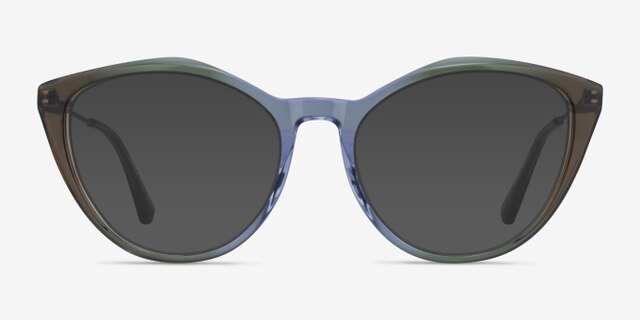 Clarissa Gradient Brown AcetateEyeglass Frames from EyeBuyDirect, with Tinted Lenses