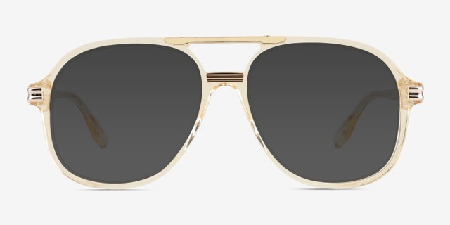 Lowen Clear Yellow AcetateEyeglass Frames from EyeBuyDirect, with Tinted Lenses