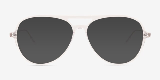 Quin Clear AcetateEyeglass Frames from EyeBuyDirect, with Tinted Lenses
