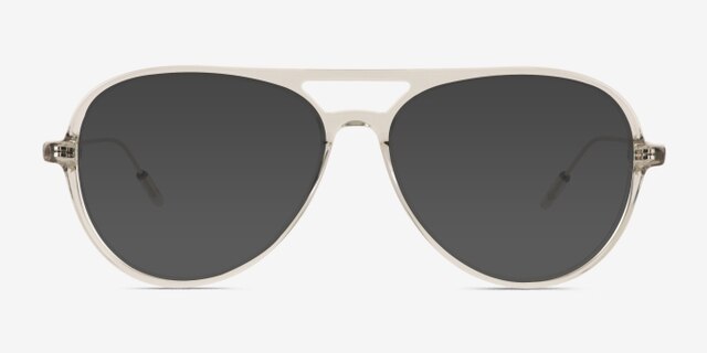Quin Clear Green AcetateEyeglass Frames from EyeBuyDirect, with Tinted Lenses