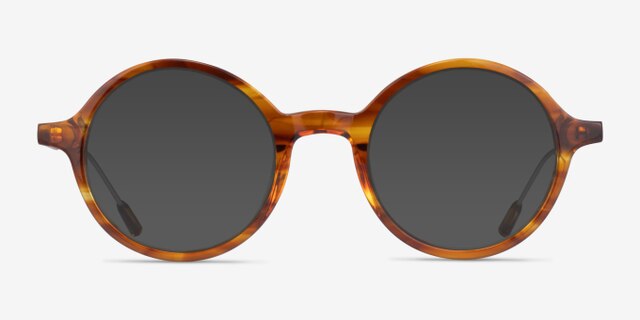 Gregory Striped Tortoise AcetateEyeglass Frames from EyeBuyDirect, with Tinted Lenses