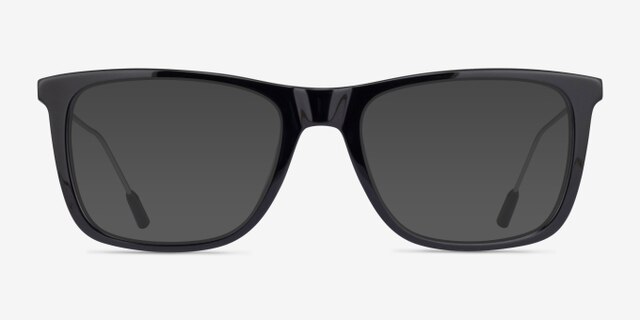 Zach Black AcetateEyeglass Frames from EyeBuyDirect, with Tinted Lenses