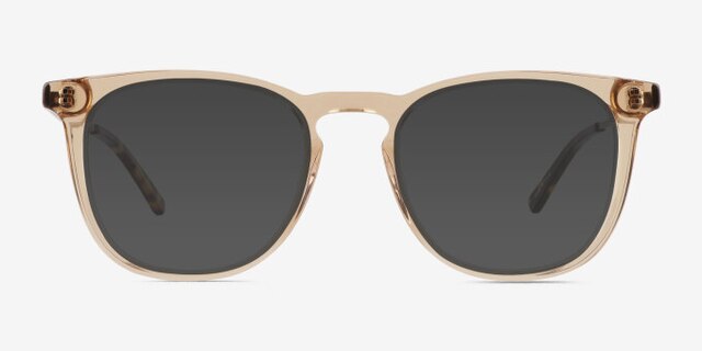 Vinyl Clear Light Brown AcétateMontures de lunettes de vue d'EyeBuyDirect, Avec des Verres Teintés