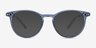 Snap Clear Blue AcetateEyeglass Frames from EyeBuyDirect, with Tinted Lenses