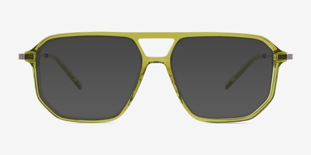 Craft Clear Green AcetateEyeglass Frames from EyeBuyDirect, with Tinted Lenses
