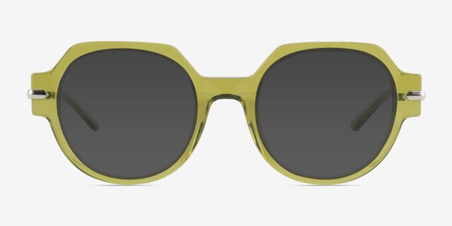 File Clear Green AcetateEyeglass Frames from EyeBuyDirect, with Tinted Lenses