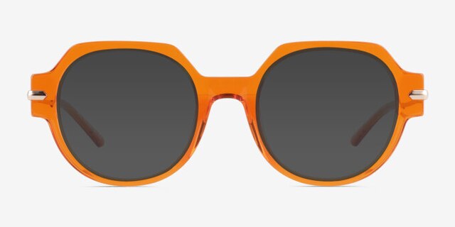 File Clear Orange AcetateEyeglass Frames from EyeBuyDirect, with Tinted Lenses