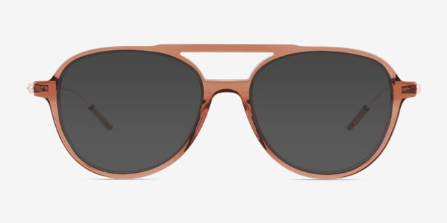 Anvil Clear Brown AcetateEyeglass Frames from EyeBuyDirect, with Tinted Lenses
