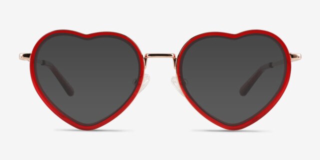 Loving Red AcetateEyeglass Frames from EyeBuyDirect, with Tinted Lenses