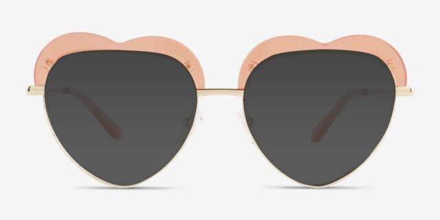 Soulmate Pink AcetateEyeglass Frames from EyeBuyDirect, with Tinted Lenses