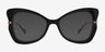 Swallowtail Black AcetateEyeglass Frames from EyeBuyDirect, with Tinted Lenses