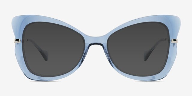 Swallowtail Blue AcetateEyeglass Frames from EyeBuyDirect, with Tinted Lenses