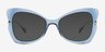 Swallowtail Blue AcetateEyeglass Frames from EyeBuyDirect, with Tinted Lenses