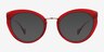 Admiral Red AcetateEyeglass Frames from EyeBuyDirect, with Tinted Lenses