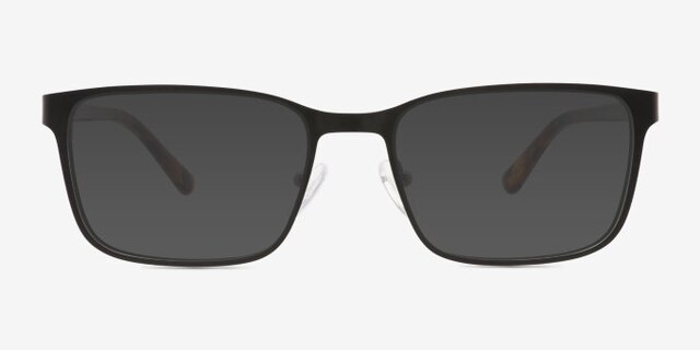 Milton Noir AcétateMontures de lunettes de vue d'EyeBuyDirect, Avec des Verres Teintés