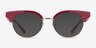 Chateau Rouge AcétateMontures de lunettes de vue d'EyeBuyDirect, Avec des Verres Teintés