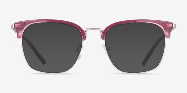 Bespoke Purple Gold AcetateEyeglass Frames from EyeBuyDirect, with Tinted Lenses