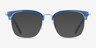 Bespoke Blue Silver AcetateEyeglass Frames from EyeBuyDirect, with Tinted Lenses
