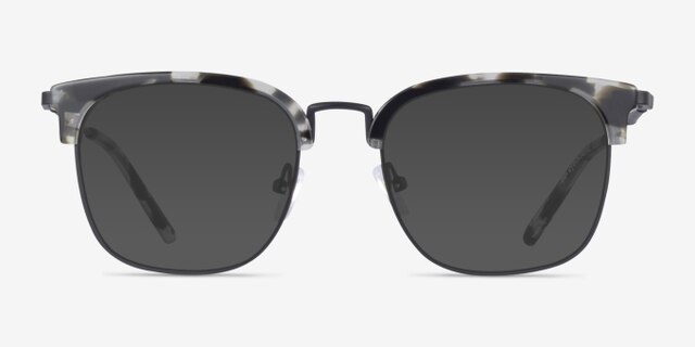 Bespoke Gray Tortoise AcetateEyeglass Frames from EyeBuyDirect, with Tinted Lenses