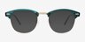 Coexist Teal Silver Plastic, MetalEyeglass Frames from EyeBuyDirect, with Tinted Lenses
