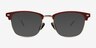 Charge Red Silver AcetateEyeglass Frames from EyeBuyDirect, with Tinted Lenses