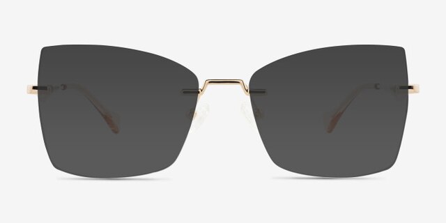 Brimstone Gold MetalEyeglass Frames from EyeBuyDirect, with Tinted Lenses