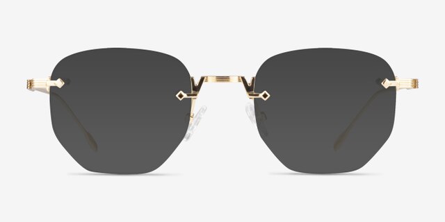 Gadsby Gold MetalEyeglass Frames from EyeBuyDirect, with Tinted Lenses