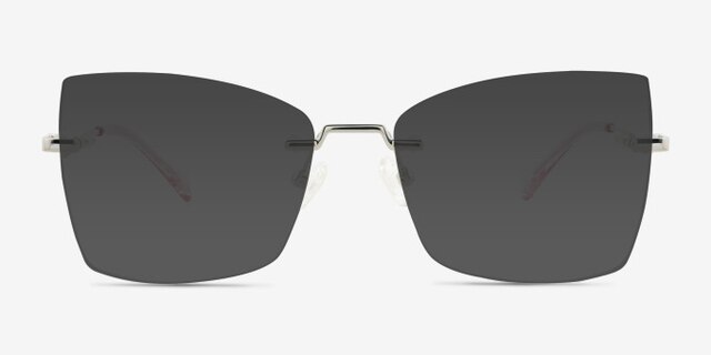 Brimstone Silver MetalEyeglass Frames from EyeBuyDirect, with Tinted Lenses