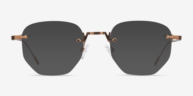 Gadsby Bronze MétalMontures de lunettes de vue d'EyeBuyDirect, Avec des Verres Teintés