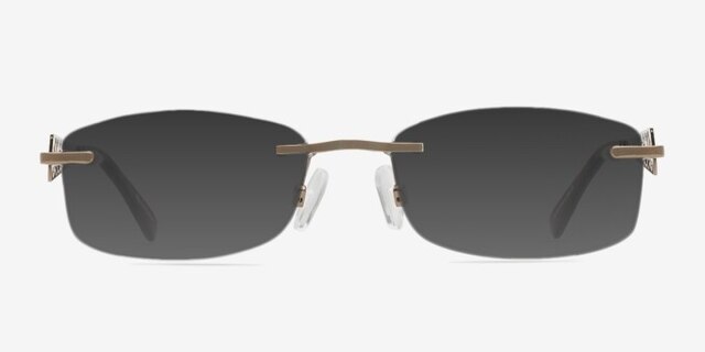 Rio Brown MetalEyeglass Frames from EyeBuyDirect, with Tinted Lenses