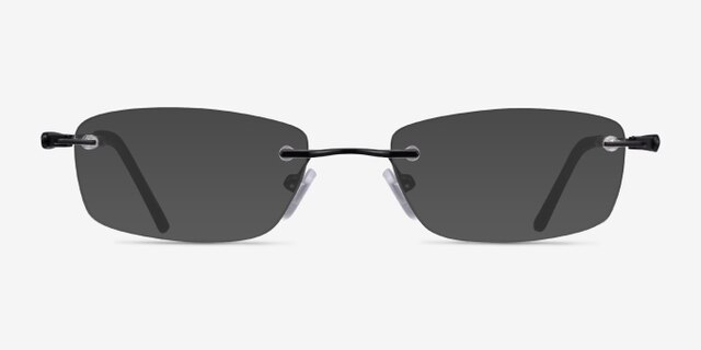 Benson Black MetalEyeglass Frames from EyeBuyDirect, with Tinted Lenses